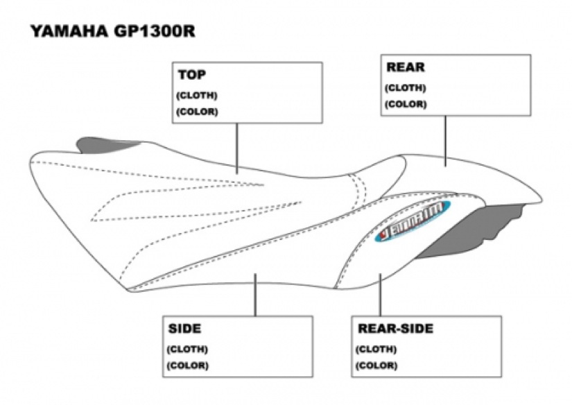 Jet Trim - Custom Pwc Seat Cover - Yamaha - Gp1300R (03-08) / Gp800R (03-04)